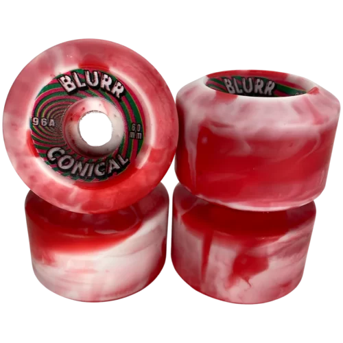 Blurr Wheels Red and White Swirl